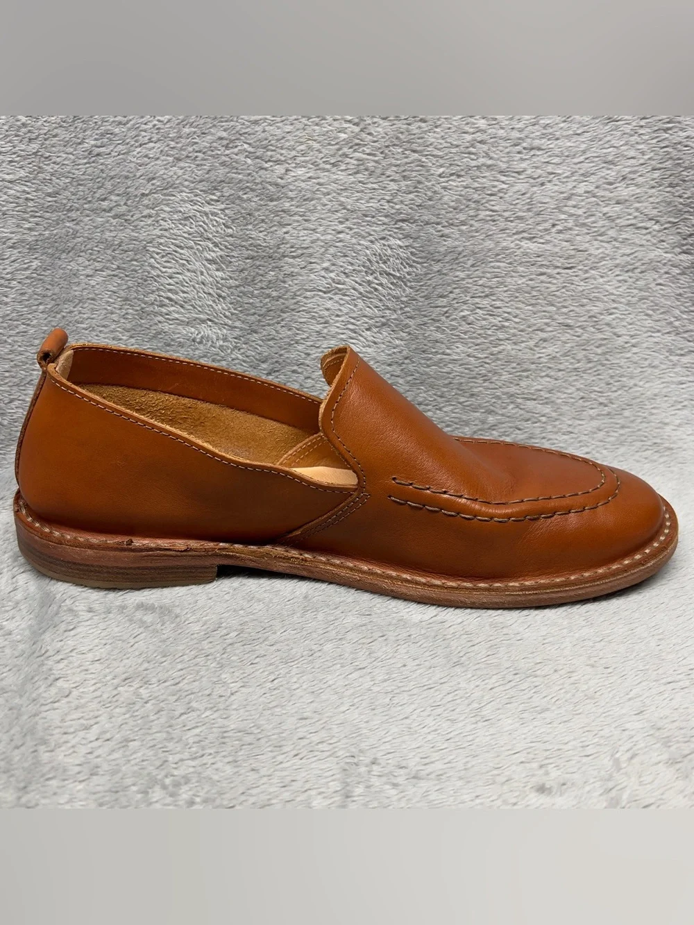 Astorflex Patnoflex Travel Stitch Loafer Men's Size 9 Tan Buffalo Leather Italy